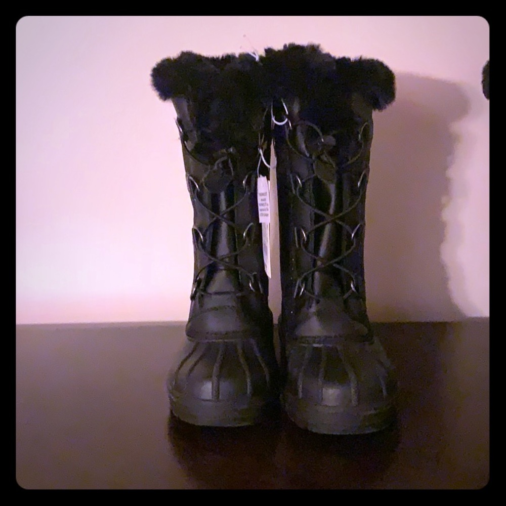 Girls Size 1 Black Boots